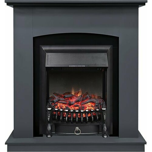 Электрокамин Barcelona графит с очагом Fobos FX Black