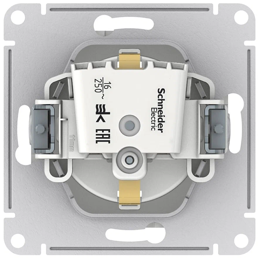 Розетка с заземления Schneider Electric/Systeme Electric AtlasDesign 16А, механизм, белый ATN000143 (комплект 3 шт.) - фотография № 8