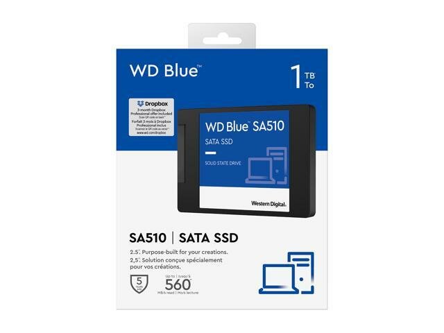 Твердотельный накопитель Western Digital WD Blue 1 ТБ SATA WDS100T3B0A