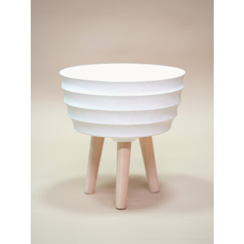 Кашпо из цемента, 26х26х20 + 16 см