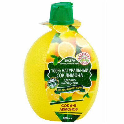 Сок азбука продуктов 200 мл из лимона пл/б - фотография № 3