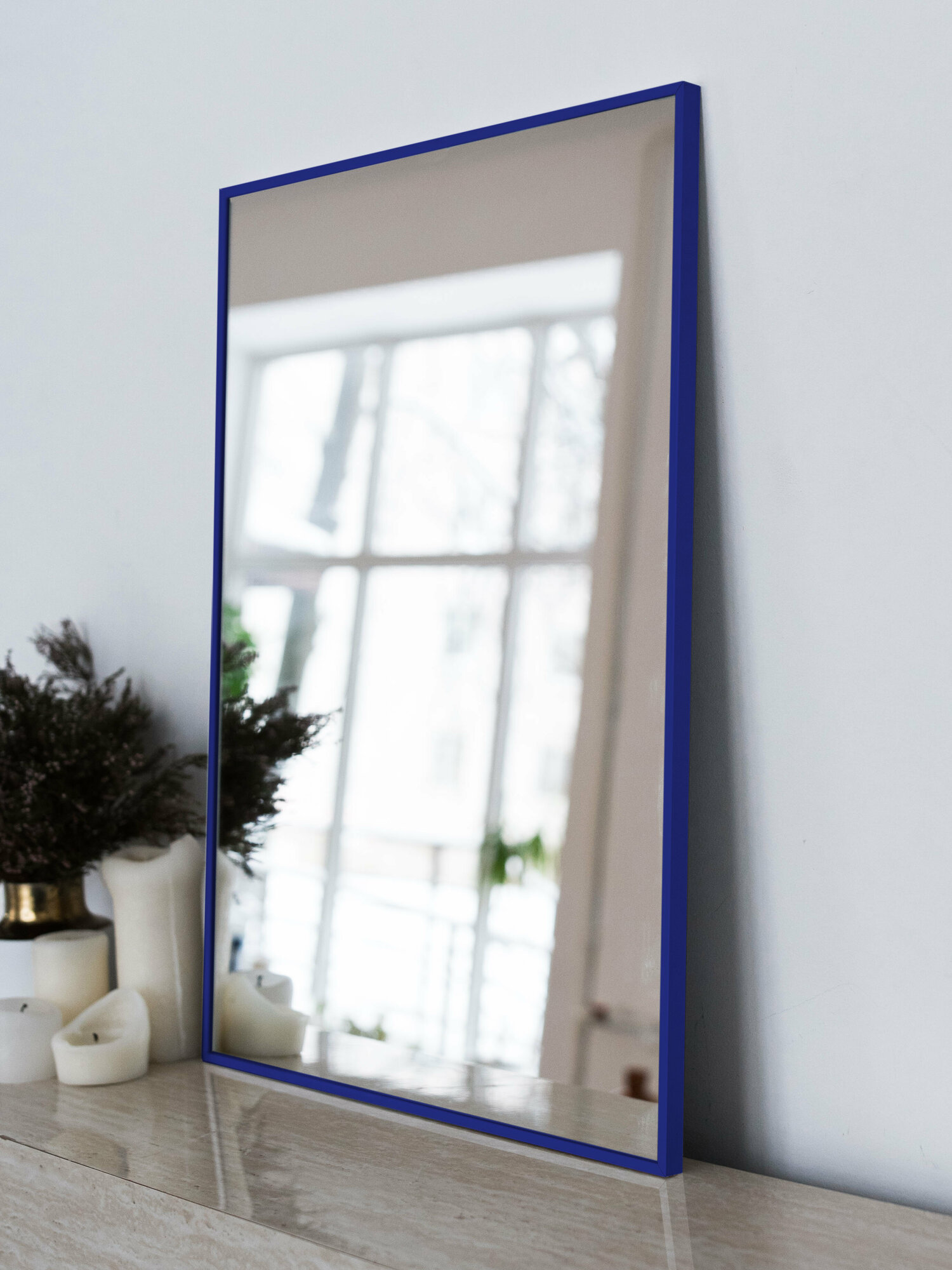 Зеркало декоративное настенное Desire 50x90, синий - фотография № 2