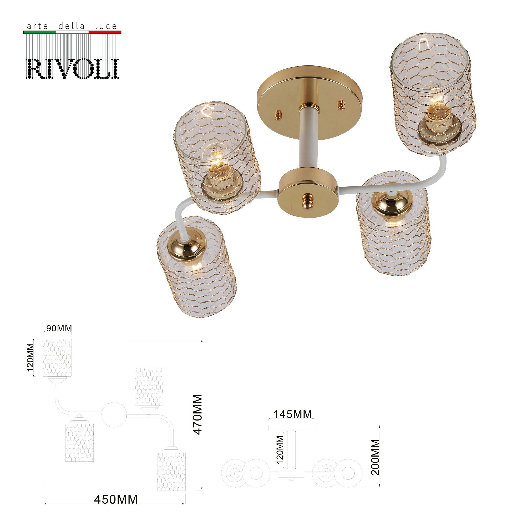 Потолочная люстра Rivoli Tristessa 3132-304 (Б0054891) - фото №6