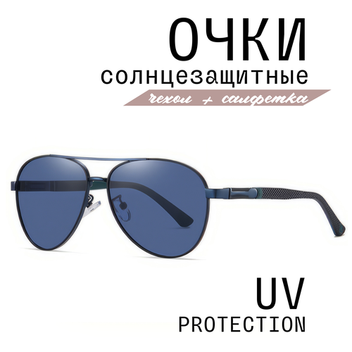 фото Солнцезащитные очки mioform, синий, черный