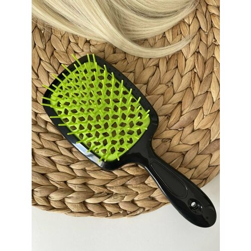 Расческа продувная для волос ( укладки феном ) /Good Ideas/ зеленая