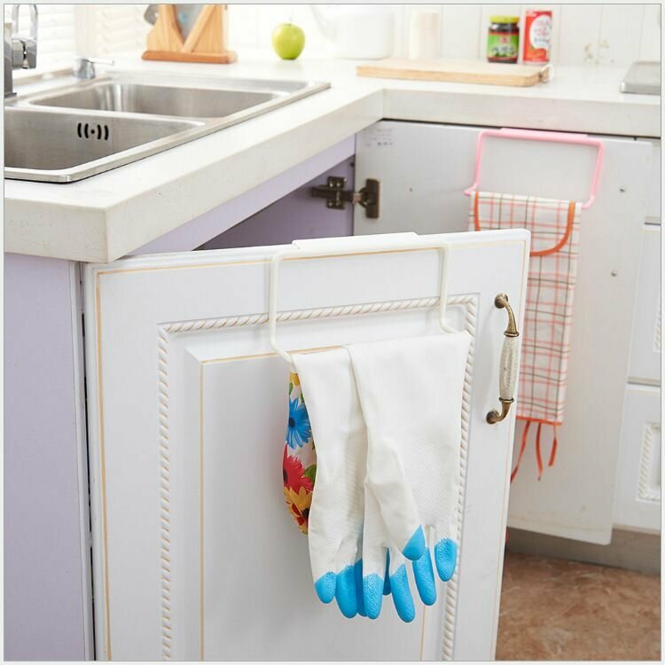 Надверная вешалка держатель для полотенец тряпок и кухонной утвари / Good Ideas / белый 1 шт