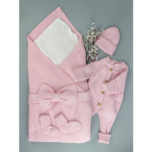 комплект одежды размер 0 3 мес белый розовый Комплект одежды , размер 1-3 мес, розовый