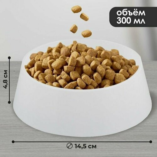 Миска пластиковая 300 мл белая 418₽