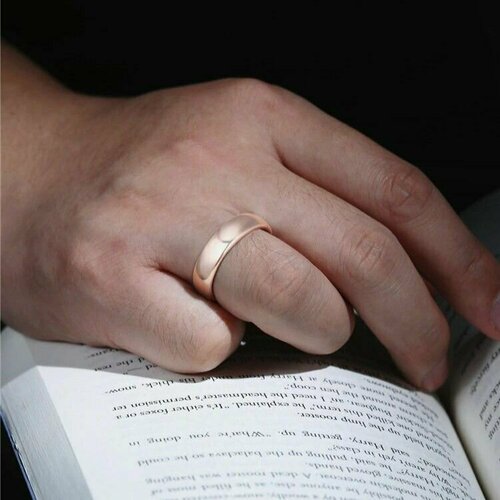 фото Кольцо обручальное, размер 21, золотой, розовый нет бренда