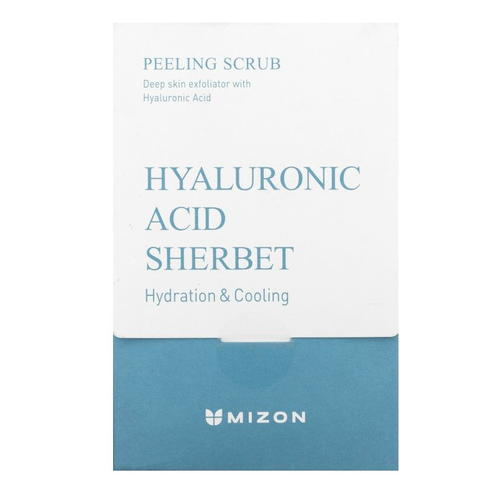 MIZON HYALURONIC SHERBET PEELING SCRUB Освежающий пилинг-скраб с гиалуроновой кислотой 40*5г