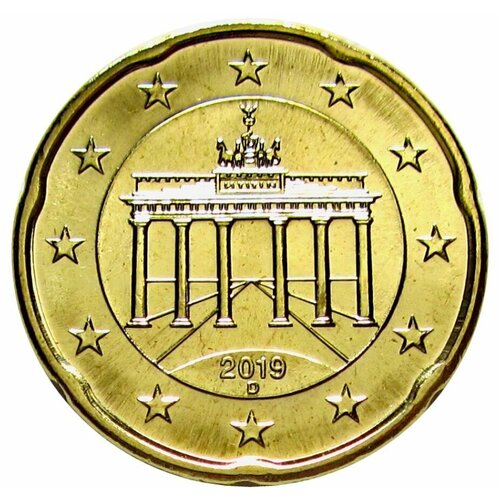 20 евро центов 2019 Германия, D, UNC