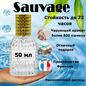 Масляные духи Sauvage, мужской аромат, 50 мл.