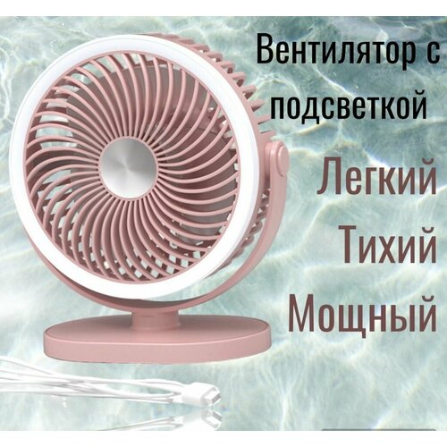 Вентилятор настольный бордовый 13х16см с подсветкой Портативный подвесной мини-вентилятор 99000₽