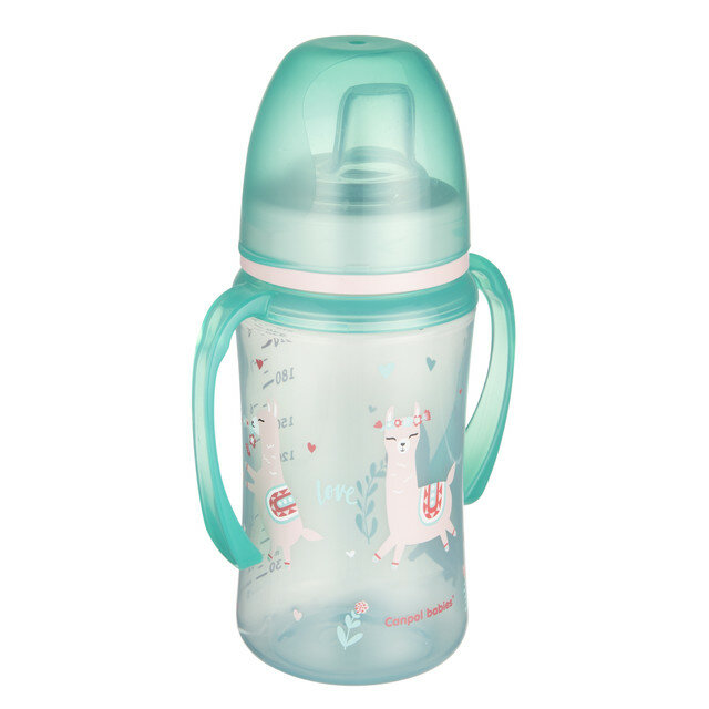 Поильник тренировочный Canpol babies EasyStart Sweet fun, 240 мл, зеленый (35/208_gre) - фото №9