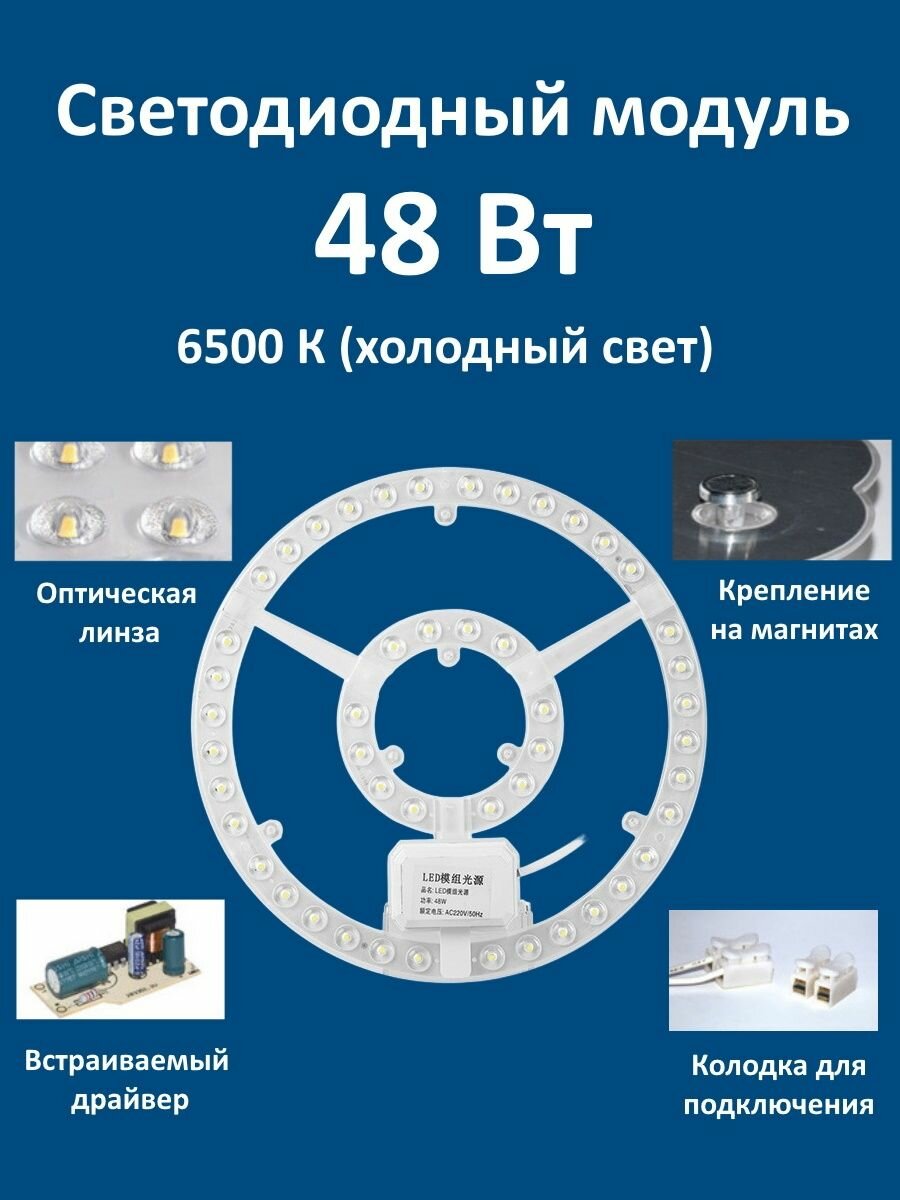 Светодиодный модуль 48Вт холодный свет (6500К)