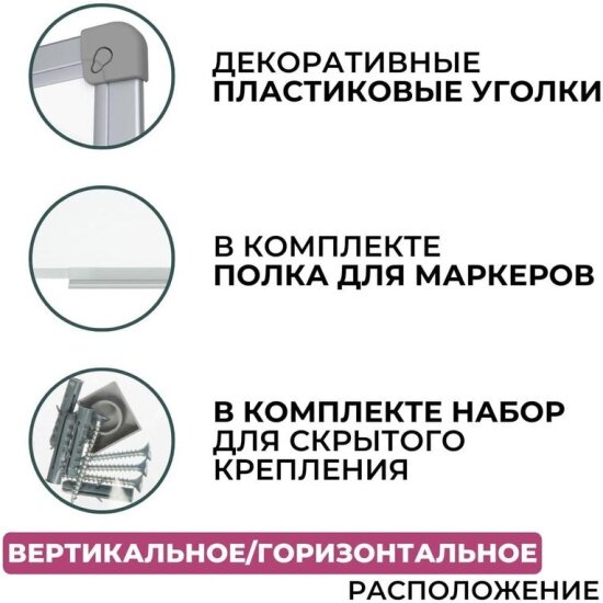 Доска магнитно-маркерная Attache Selection 60х90 Attache Economy лак — фото 1
