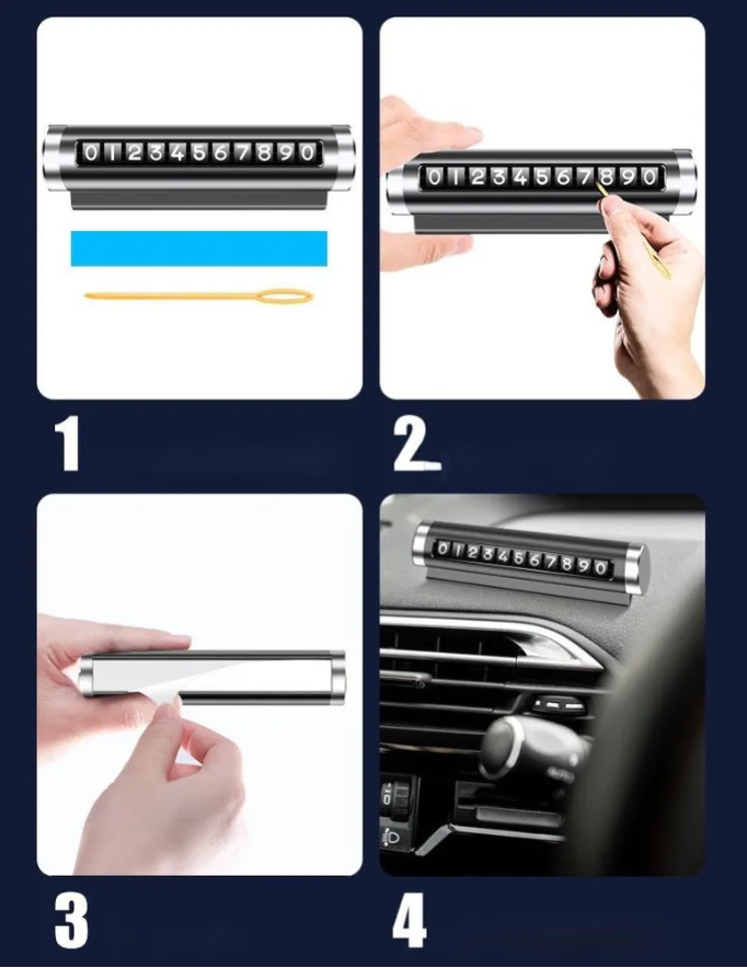 Автовизитки Xiaomi Автовизитка парковочная, с креплением