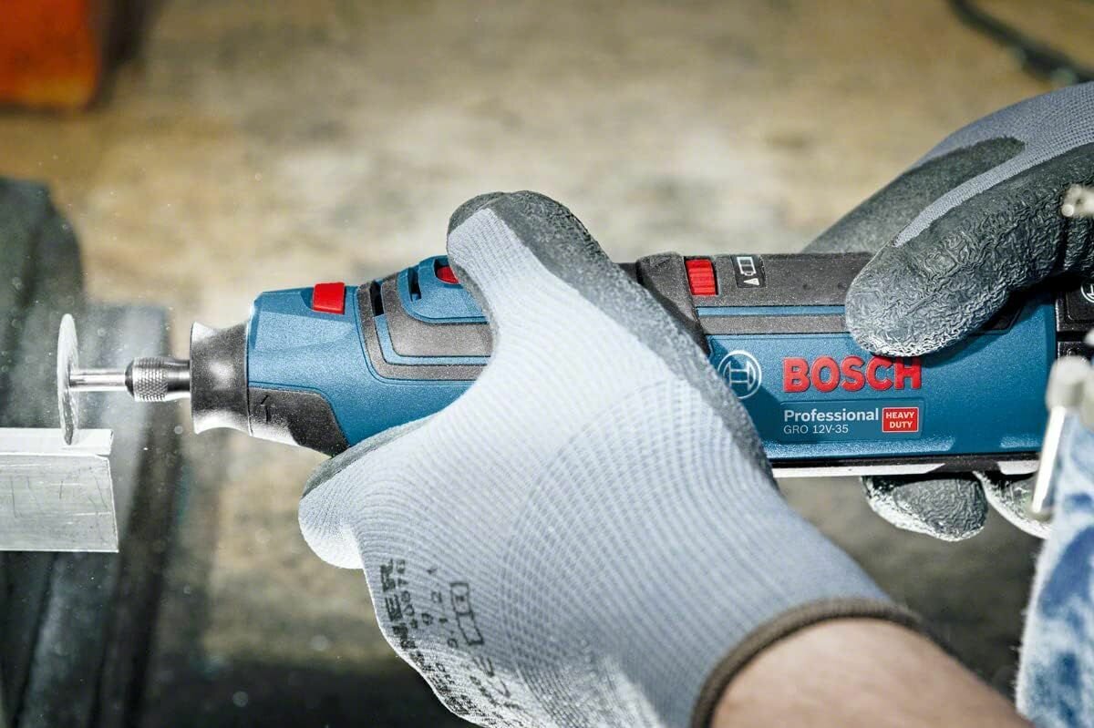 Аккумуляторный гравер BOSCH GRO 12V-35, 12В (1 АКБх2Ah, ЗУ, кейс) — фото 1