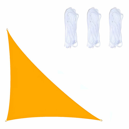 Тент-парус треугольный для зон отдыха, оранжево-желтый, 3x4x5 м