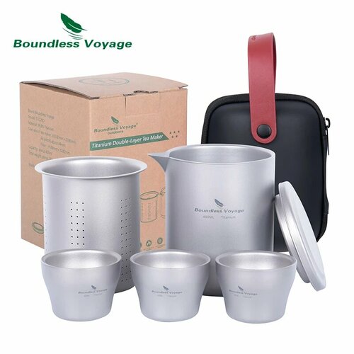 Безграничный рейс титановый чайник 400 мл Ti3121D Teapot 3Cups 5672₽