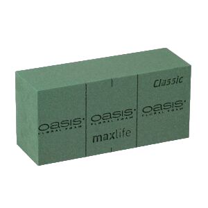 Флористическая губка Oasis Classic  зеленая  для цветов  22 5x11x7 5 см