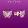 Серьги пусеты VALTERA, серебро, 925 проба, золочение, фианит