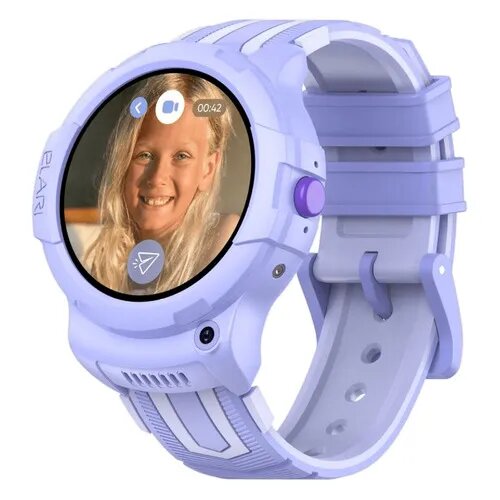 Смарт-часы ELARI KidPhone 4G Wink, 1.3", лиловый/лиловый [kidphone 4g wink lilac]