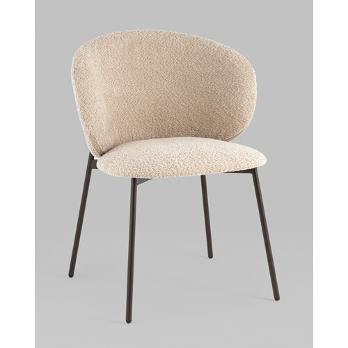 фото Стул для кухни блейз букле капучино, каркас серо-коричневый stool group