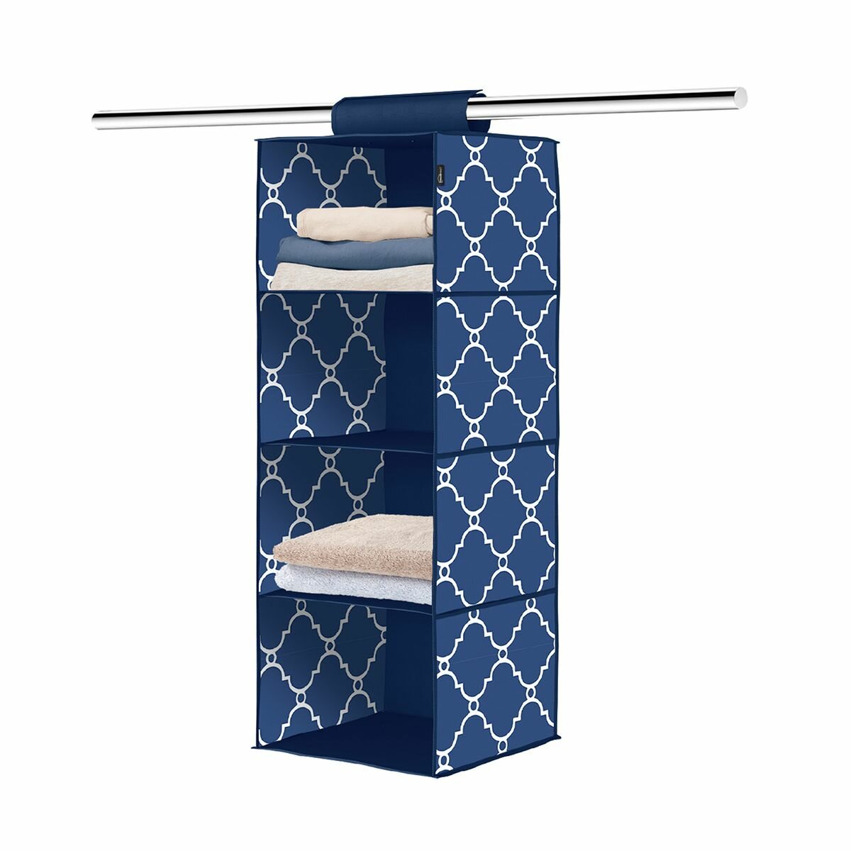 Кофр для хранения подвесной Ника Haushalt Scandinavian 4 секции 30 x 30 x 84 см