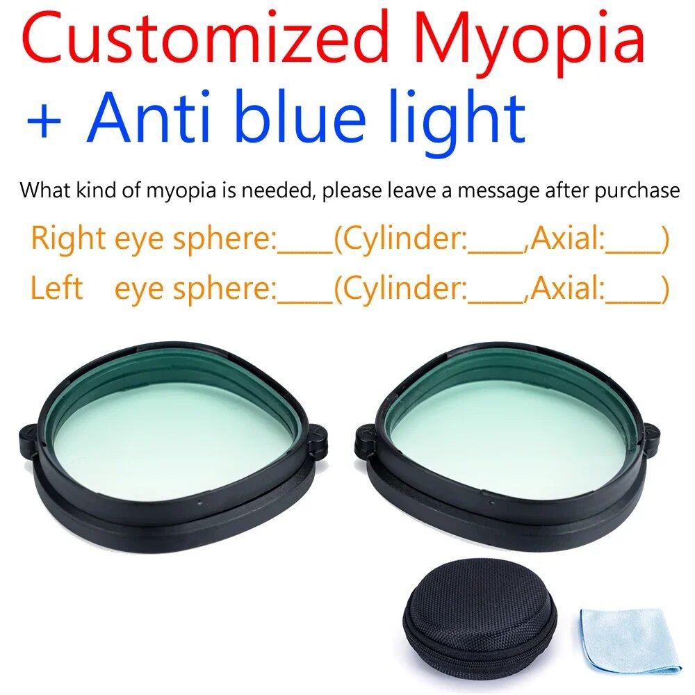Линзы CMOTPETB для Oculus Quest 2/Quest 3S (-1.0/-2.0), customized Anti Blue