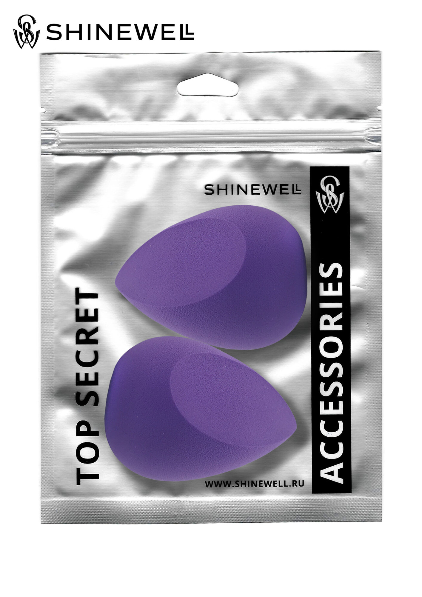 Спонжи для макияжа SHINEWELL набор 2 штуки, косметический спонж для лица для тонального крема и корректора — фото 1