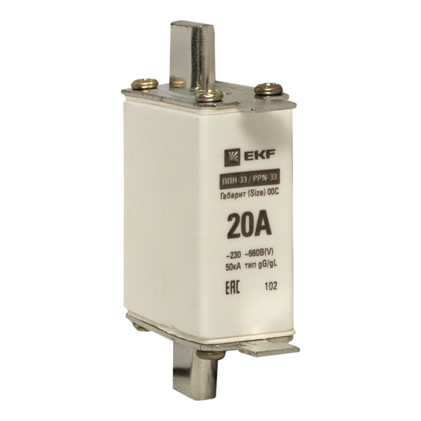 Плавкая вставка ППН-33 100/ 20А габарит 00С EKF - 1 шт