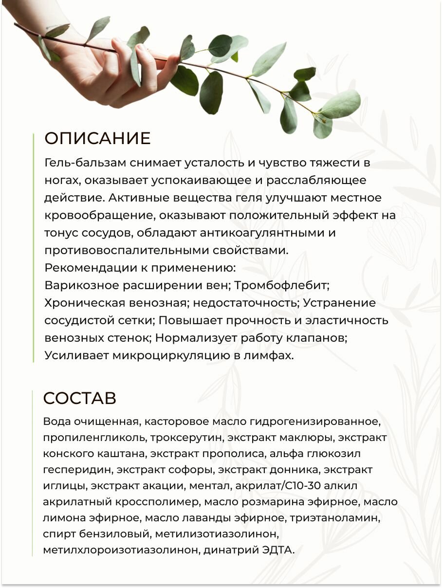 Картинки Маклюра ВЕН гель-бальзам при варикозном расширении вен и тромбофлибите, 100 г
