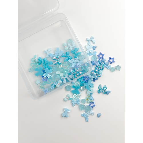 Набор объемных фигурок для ногтей 100 шт объемный декор для маникюра дизайн ногтей