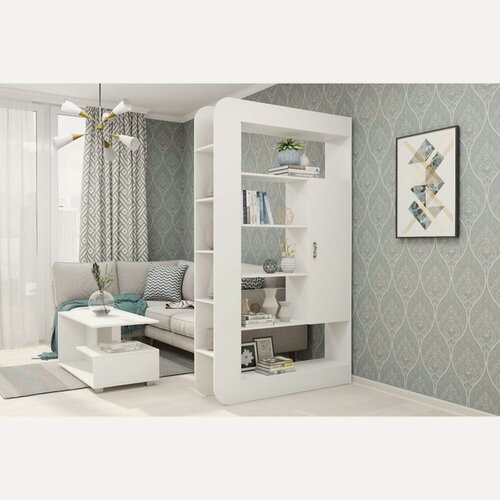 Изображение товара Шкаф-пенал Сима-ленд "Студия", ЛДСП, белый, 120 см x 30 см x 204 см