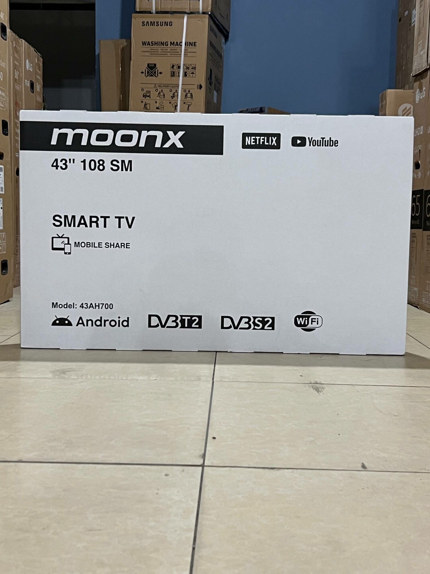 Smart TV MOONX 43″ Full HD | Модель 43AH700 | Android TV, YouTube, Wi-Fi — идеальный телевизор для вашего дома!
