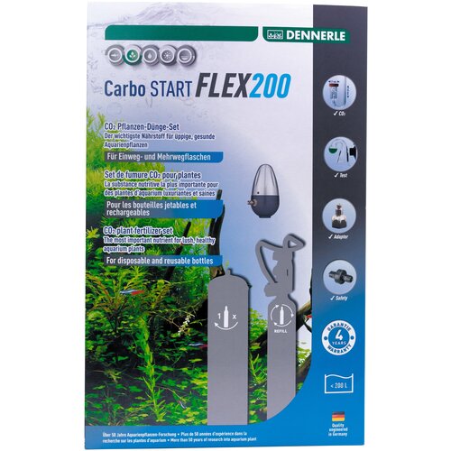 Система подачи CO2 Dennerle Carbo Start FLEX200 без баллона установка для подачи со2 dennerle bio complete set для аквариумов до 60 литров