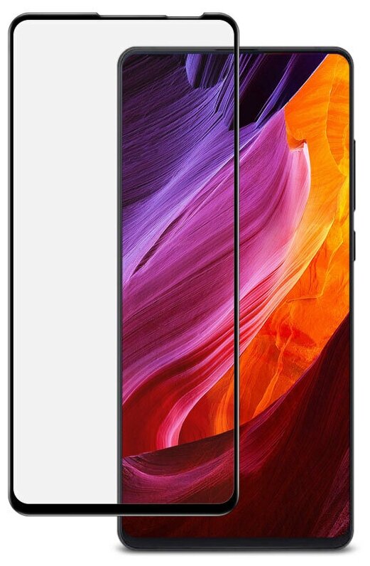 Защитное стекло на Xiaomi Mi Mix 3, 9D, черный, X-CASE