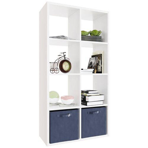 Стеллаж CUBE 8 секций, 70,5х32х139 см, белый