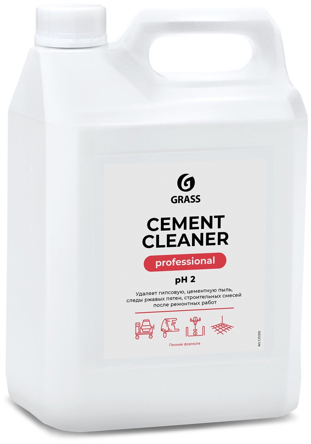 Средство для очитстки после ремонта Grass PROFESSIONAL Cement Cleaner, 5 л / 5.5 кг