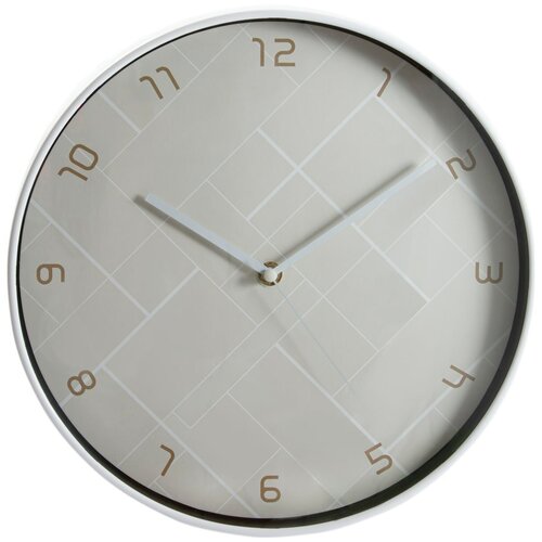 Часы настенные «Графика» пластик серые 30х30х4 см