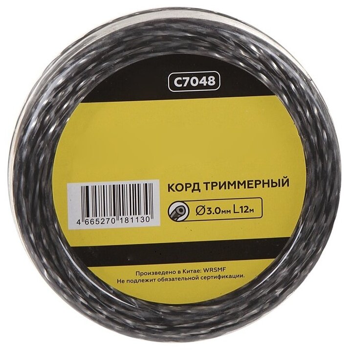 Леска для триммера Champion C7048 Tri-twist 3mm x 12m