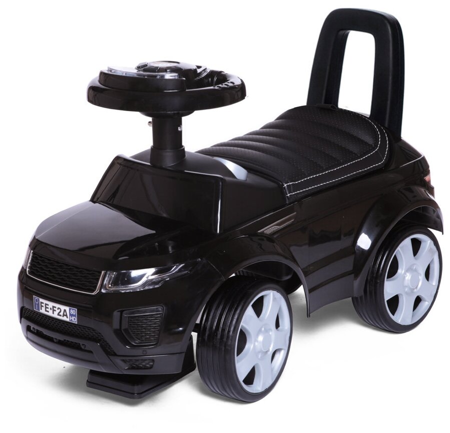 Babycare, Каталка детская Sport car (кожаное сиденье, резиновые колеса), черный 613