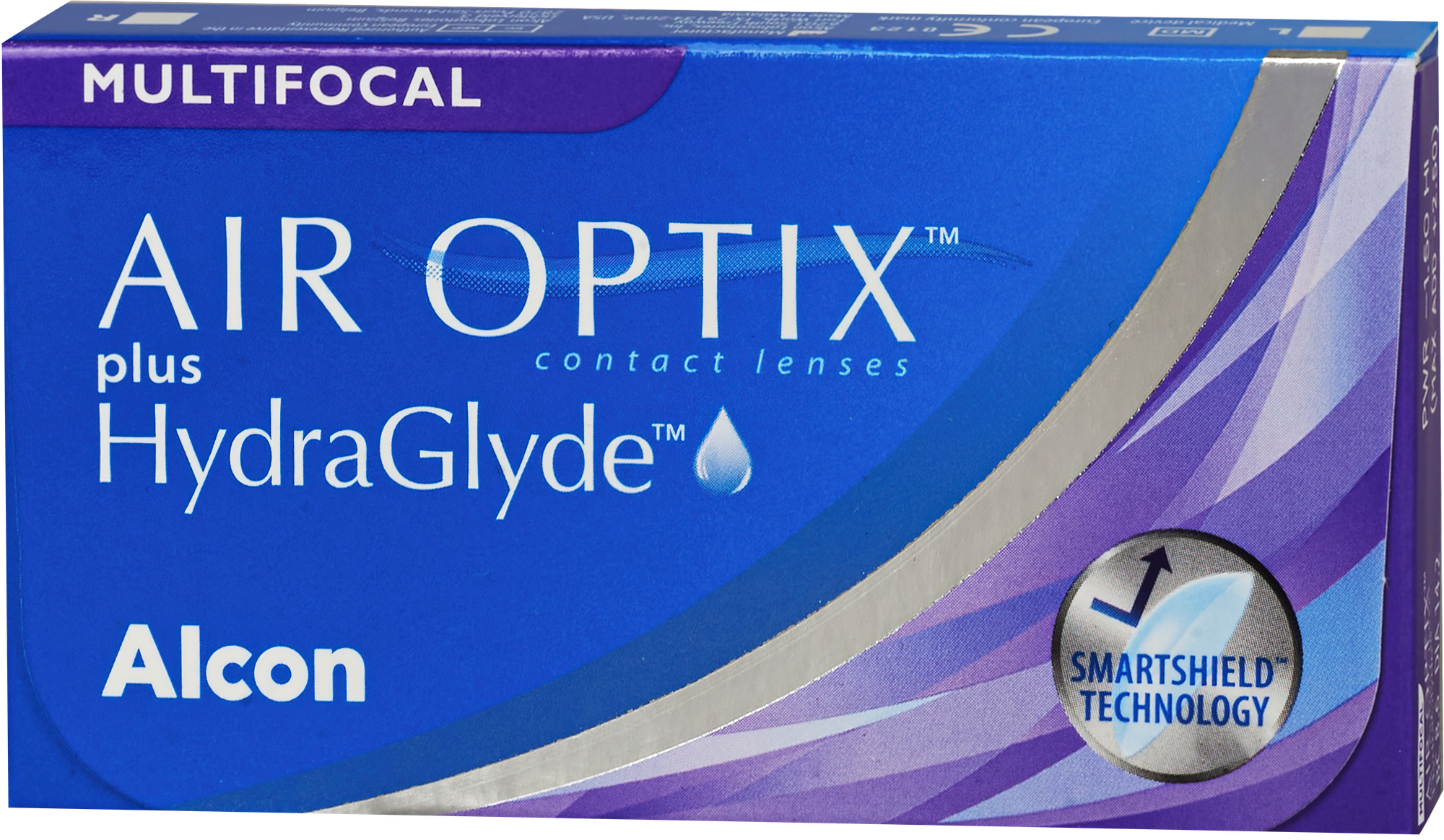 Контактные линзы Alcon Air Optix Plus HydraGlyde Multifocal, 3 шт., R 8,6, D -2,5, ADD: низкая, 1 уп.