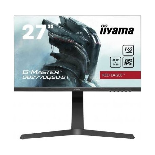 фото Iiyama монитор жидкокристаллический iiyama монитор lcd 27"" [16:9] 2560х1440(wqhd) ips, nonglare, 400cd/m2, h178°/v178°, 1000:1, 80m:1, 16,7 миллионов цветов, 0,5 ms, hdmi, dp, usb-hub, height adj, pivot, tilt, speakers, 3y, black