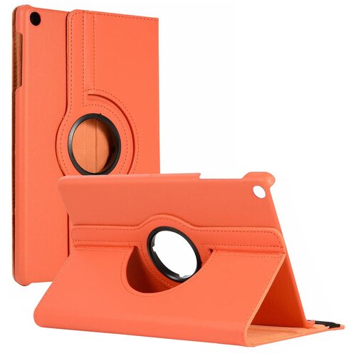 фото Чехол-подставка mypads для ipad mini 1 / ipad mini 2 / ipad mini 3 - a1432, a1454, a1455, a1489, a1490, a1491, a1599, a1601 на пластиковой основе кожаный поворотный роторный оборотный с трансформацией в подставку оранжевый