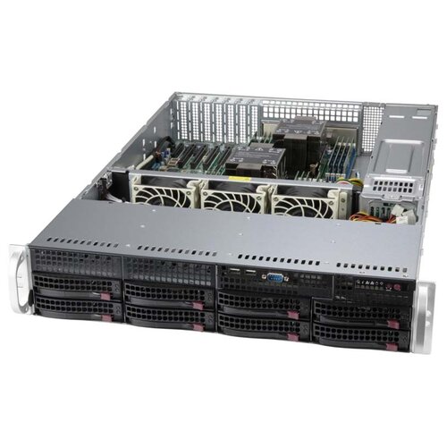 Сервер Supermicro SuperServer SYS-620P-TRT без процессора/без ОЗУ/без накопителей/количество отсеков 3.5 hot swap: 8/2 x 1200 Вт/LAN 10 Гбит/c