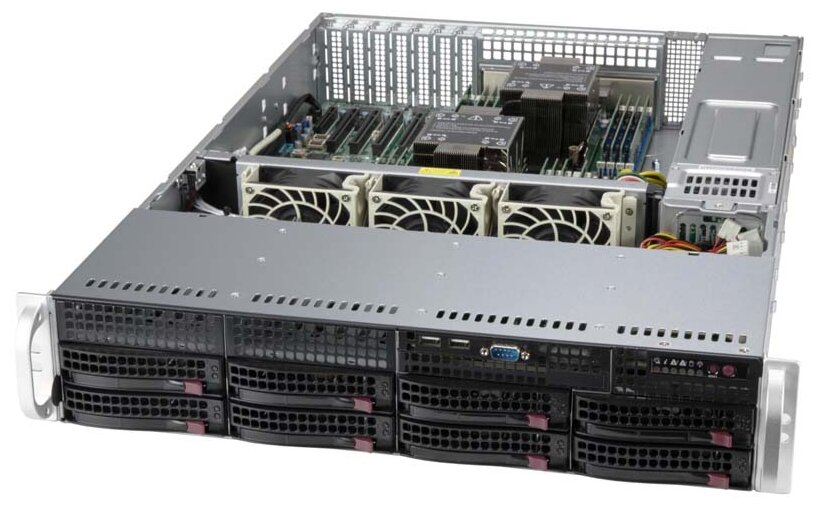 Платформа SuperMicro SYS-620P-TRT C621A 10G 2P 2x1200W - фото №1