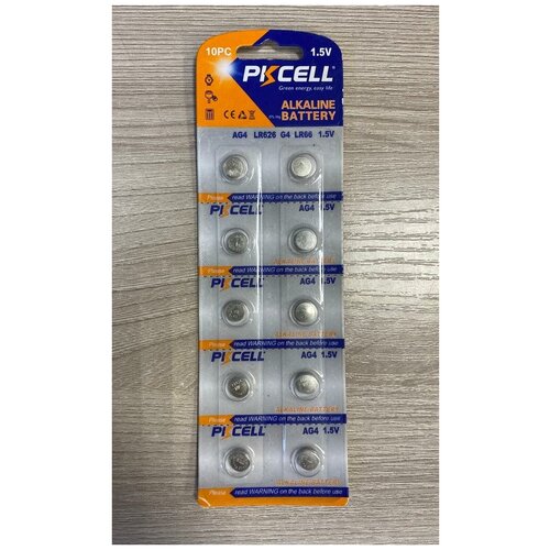 Батарейка PKCELL AG4(LR626) Alkaline, 10 шт