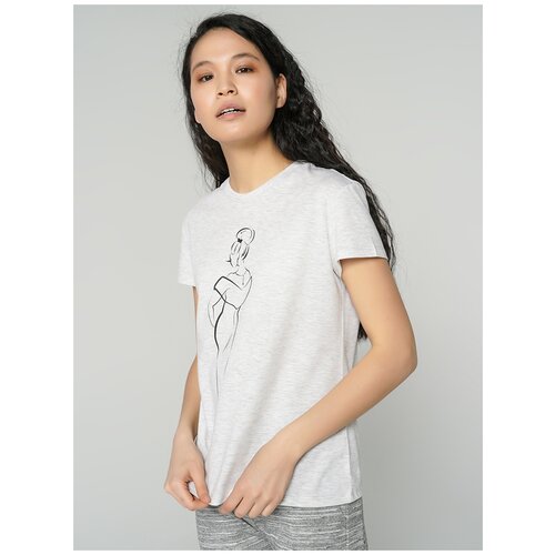 фото Футболка твое, размер xs, белый меланж